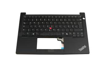 22371128 original Lenovo keyboard incl. topcase DE (german) black/black with mouse-stick