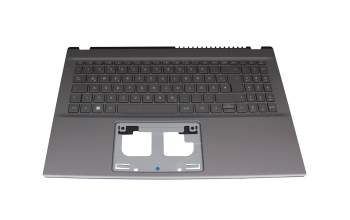 22705057K202 original Acer keyboard incl. topcase DE (german) grey/grey with backlight