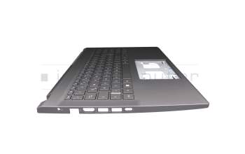 22705057K202 original Acer keyboard incl. topcase DE (german) grey/grey with backlight