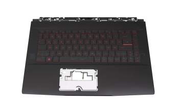 232M16W10200000B original MSI keyboard incl. topcase DE (german) black/black with backlight