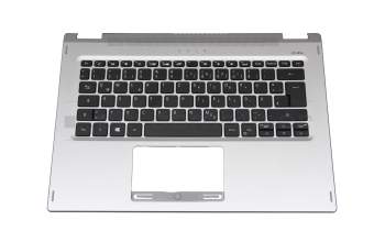 2AE196600 original Acer keyboard incl. topcase DE (german) black/silver with backlight