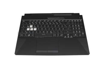33NJFTAJN20 original Asus keyboard incl. topcase DE (german) black/transparent/black with backlight