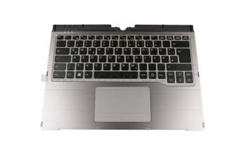 38047370 original Fujitsu keyboard incl. topcase DE (german) black/silver with backlight