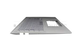 39XKNTAJN00 original Asus keyboard incl. topcase DE (german) silver/silver with backlight