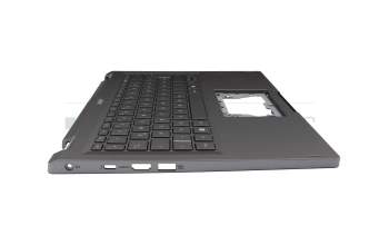 40850290KA01 original Acer keyboard incl. topcase DE (german) silver/silver with backlight
