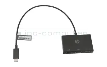 HP Z6A00AA original USB-C to 3x USB 3.0 adapter