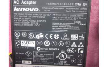 Lenovo 45N0112 ADAPTR DELTA SLIM 170W 3pin FR