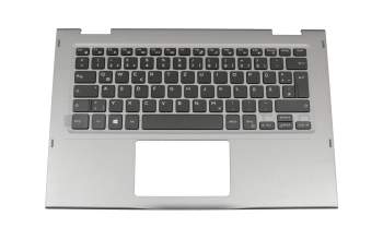 460.07R08.0017 original Dell keyboard incl. topcase DE (german) black/silver with backlight