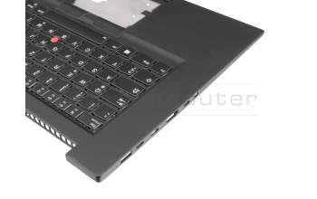 460.0DY08.0002 original Lenovo keyboard incl. topcase DE (german) black/black with backlight and mouse-stick
