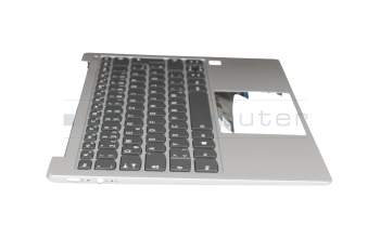 460.0FD04.0003 original Lenovo keyboard incl. topcase DE (german) grey/silver with backlight