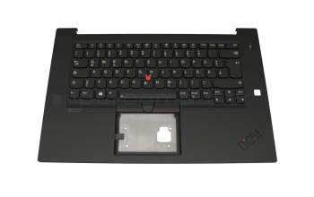 460.0GU04.0002 original Lenovo keyboard incl. topcase DE (german) black/black with backlight and mouse-stick