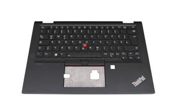 460.0JH09.0001 original Lenovo keyboard incl. topcase DE (german) black/black with backlight and mouse-stick