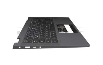460.0K10L.0002 original Lenovo keyboard incl. topcase DE (german) black/grey with backlight