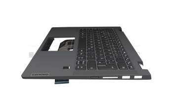 460.0K10L.0002 original Lenovo keyboard incl. topcase DE (german) black/grey with backlight