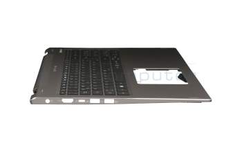 4600CS070003 original Acer keyboard incl. topcase DE (german) black/silver with backlight