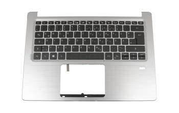 4600E7020002 original Acer keyboard incl. topcase DE (german) black/silver with backlight