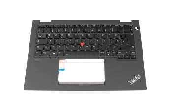 46M.0MCCS.0149 original Lenovo keyboard incl. topcase DE (german) black/grey with backlight and mouse-stick (no WWAN)