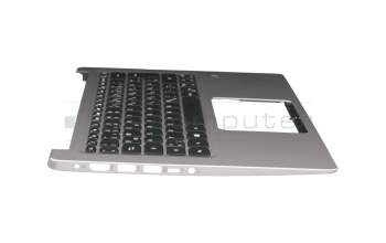 46M0E7CSC07393 original Acer keyboard incl. topcase DE (german) black/silver with backlight