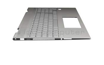 46M0GBCS0065 original HP keyboard incl. topcase DE (german) silver/silver with backlight (UMA)