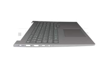 47361770 original Lenovo keyboard incl. topcase FR (french) grey/grey with backlight