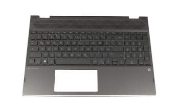 490.0EH07.010G HP keyboard incl. topcase DE (german) black/black with backlight