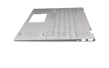 490.0GB07.AD0G original Wistron keyboard incl. topcase DE (german) silver/silver with backlight (UMA)