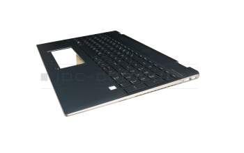 4AX38TATP80 original HP keyboard incl. topcase DE (german) black/blue with backlight