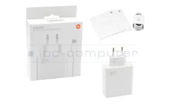 USB-C AC-adapter 120.0 Watt EU wallplug white (Charging Combo Type-A) original for Xiaomi 10 Ultra