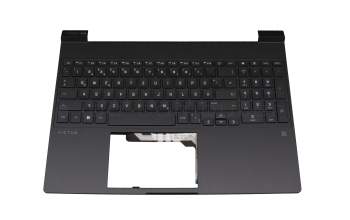 57G3PTATP20 original HP keyboard incl. topcase DE (german) black/grey with backlight