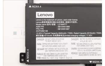 Lenovo 5B10W51887 BATTERY Internal, 4c, 72Wh, LiIon, SP/A