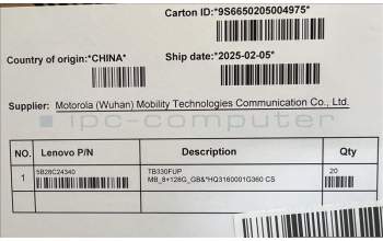 Lenovo 5B28C24340 TB330FUP MB_8+128G_GB&*HQ3160001G360 CS
