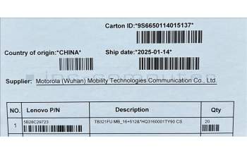 Lenovo 5B28C29723 TB321FU MB_16+512&*HQ3160001TY90 CS