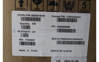 Lenovo 5B30S19181 BEZEL Deco cover Mylar C 83FD Black