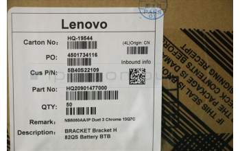 Lenovo 5B40S22109 Bracket H 82QS Battery BTB