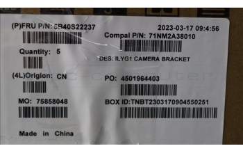 Lenovo 5B40S22237 BRACKET Camera bracket C 82Y3