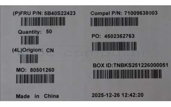 Lenovo 5B40S22423 BRACKET Camera bracket C 83RW IR RGB