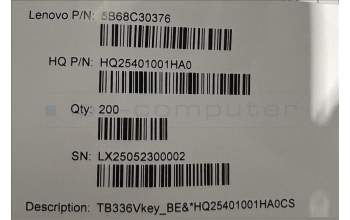 Lenovo 5B68C30376 TB336 V key_BE&*HQ25401001HA0 CS