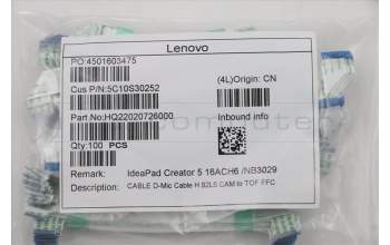 Lenovo 5C10S30252 CABLE D-Mic Cable H 82L5 CAM to TOF FFC