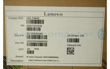 Lenovo 5C10S30340 USB Board Cable H 82QS Type C_L