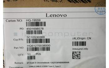 Lenovo 5C10S30369 CABLE CABLE H 82QS Type C_Type C