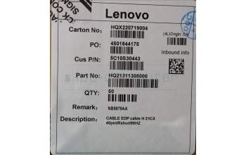 Lenovo 5C10S30443 EDP cable H 21CX 40pinIRshort90HZ