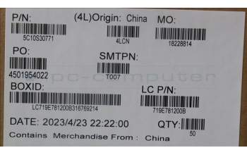 Lenovo 5C10S30771 Cable L 83BU Touchpad MGE