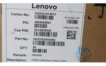 Lenovo 5C10S30936 USB Board Cable H 83CV