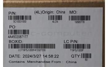 Lenovo 5C10S31000 CABLE L 83DN IO/B BOT LJYI