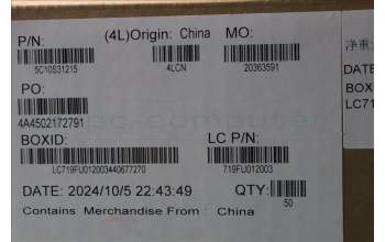 Lenovo 5C10S31215 Cable L 83LK EDP CABLE HONGXI