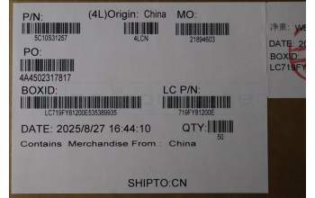 Lenovo 5C10S31257 CABLE Cable L 83K1 IO/B FFC MGE