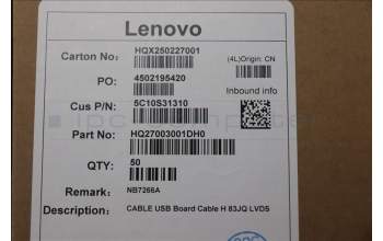 Lenovo 5C10S31310 USB Board Cable H 83JQ LVDS