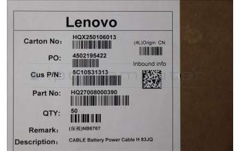 Lenovo 5C10S31313 CABLE Battery Power Cable H 83JQ