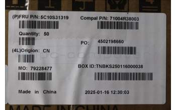 Lenovo 5C10S31319 CABLE Battery cable C 83JX