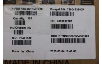 Lenovo 5C10S31329 CABLE MIC board FFC C 83KF